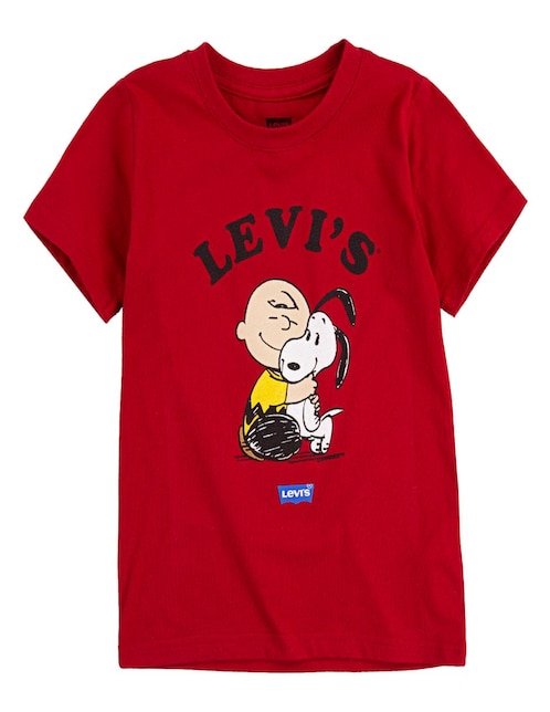 Playera Levi's Charlie Brown y Snoopy manga corta para niño