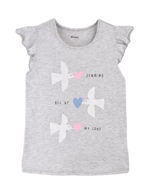 Playera Baby Creysi manga corta para bebé niña