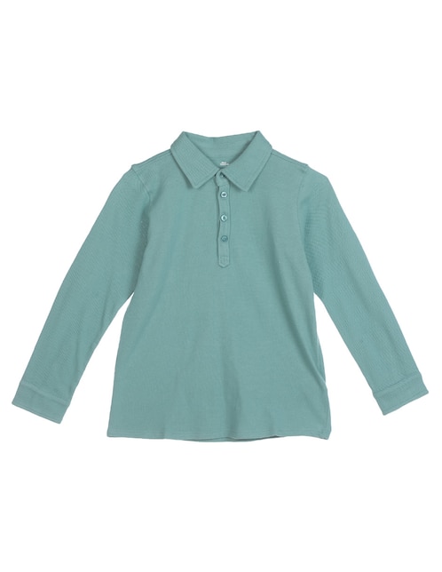 Playera tipo polo Mon Caramel Collection de algodón para niña