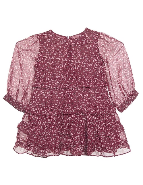 Vestido Bardot Junior manga regular para niña