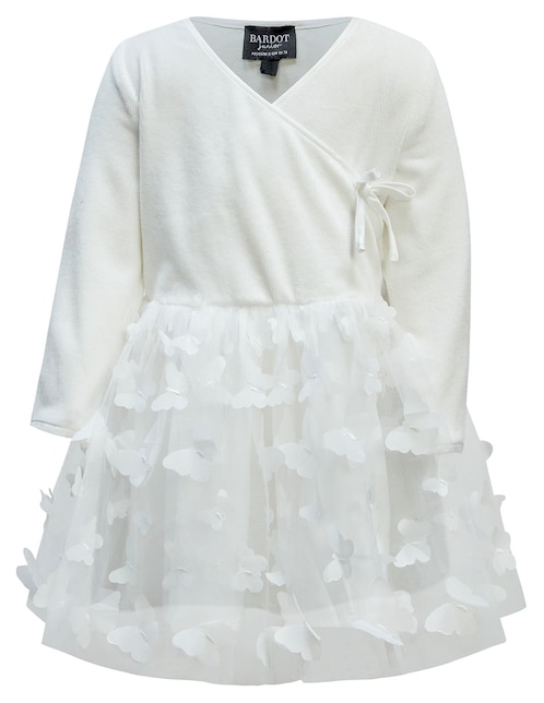 Vestido Bardot Junior manga regular para bebé niña