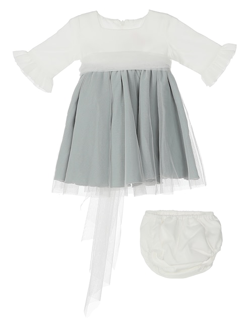 Vestido manga volantes para bebé niña