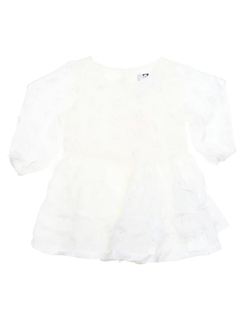 Vestido Bardot Junior manga globo para bebé niña