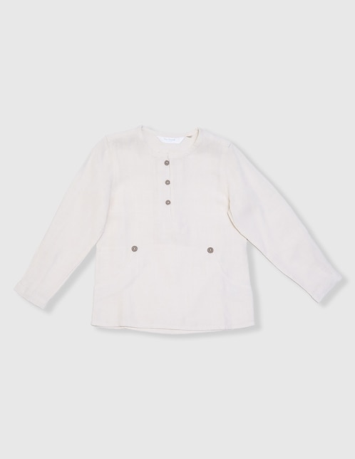 Camisa casual Mon Caramel Collection manga larga para niño