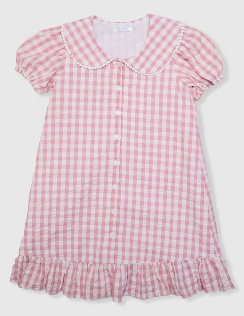 Vestido manga globo para niña
