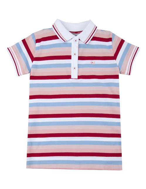 Playera tipo polo Ferrioni de algodón para bebé niña