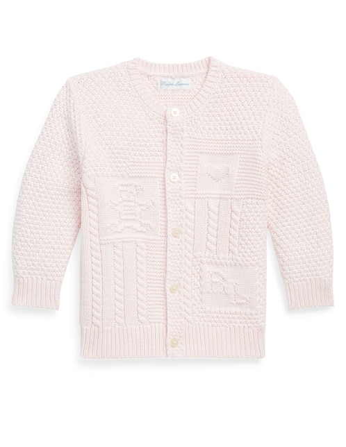 SUÉTER POLO RALPH L, 18-24 MESES, ROSA