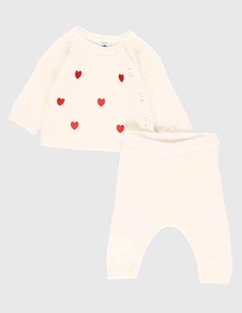 Conjunto Petit Bateau de algodón para bebé niña
