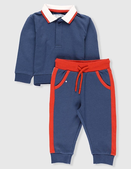 Conjunto pants Mon Caramel de algodón para niño