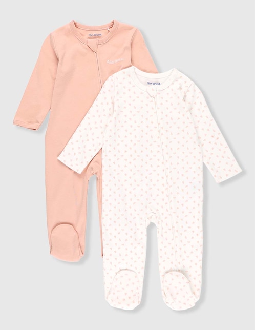 Set de mamelucos de algodón para bebé niña 1