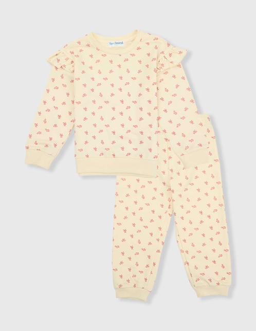 Conjunto pants Mon Caramel de algodón para bebé niña