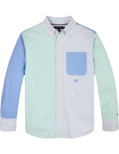 Camisa casual de algodón manga larga para niño 1