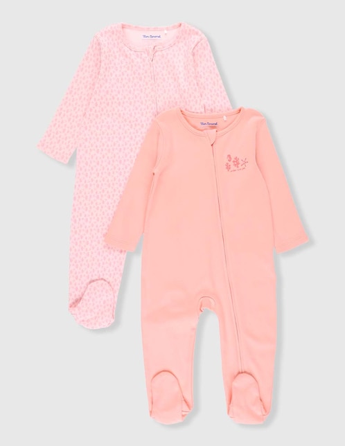 Set de mamelucos de algodón para bebé niña 1