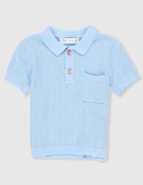 Playera tipo polo de algodón para bebé niño 1