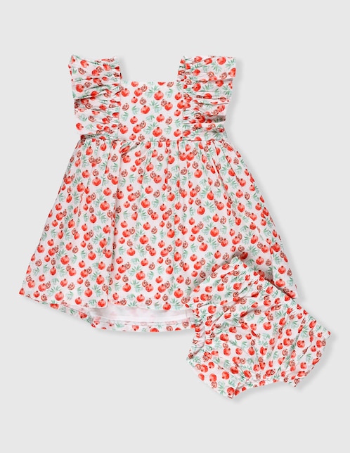 Conjunto vestido sin manga para bebé niña 1