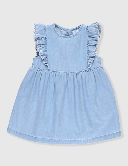 Vestido manga volantes para bebé niña 1