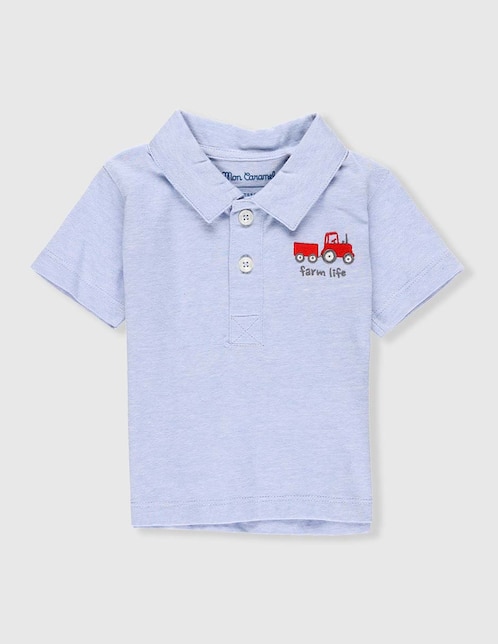 Playera tipo polo de algodón para bebé niño 1