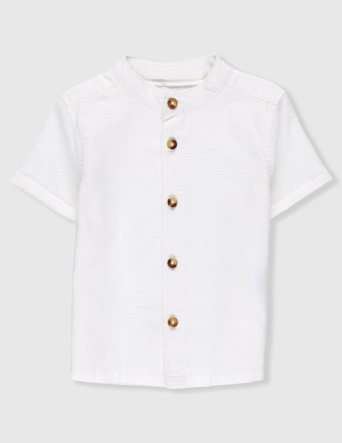 Camisa casual Mon Caramel Collection de algodón manga corta para hombre