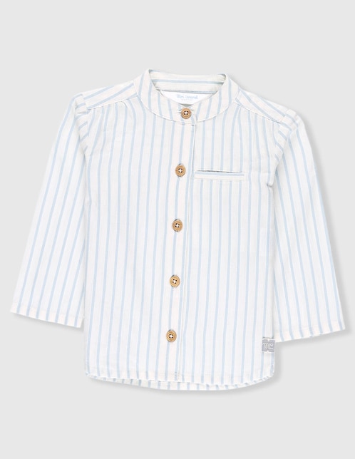 Camisa casual de algodón manga larga para niño 1