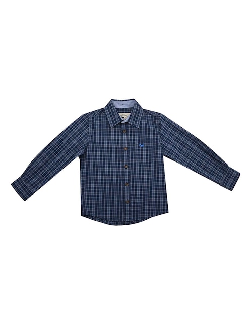 Camisa casual Culbertson de algodón manga larga para niño 1