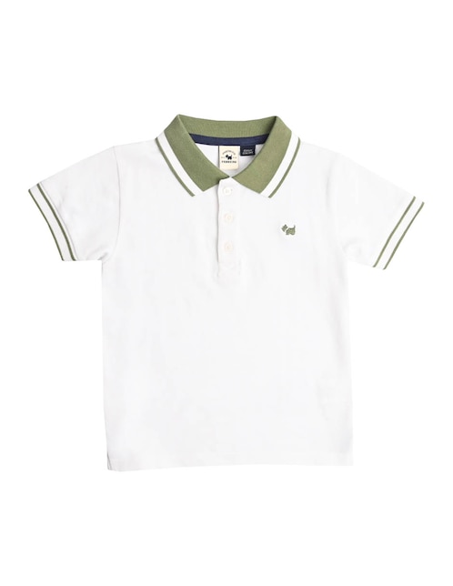 Playera tipo polo Temara de algodón para niño bebé 1