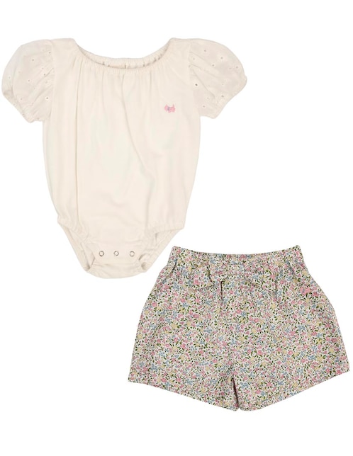 Conjunto Ferrioni Almond de algodón para bebé niña