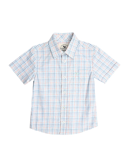 Camisa casual Ronan de algodón manga larga para niño 1