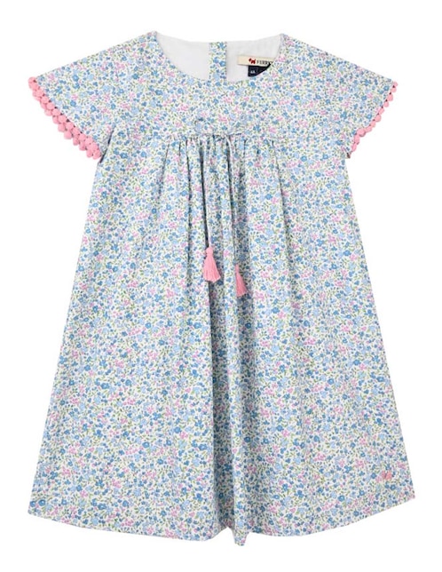 Vestido manga mariposa para niña 1