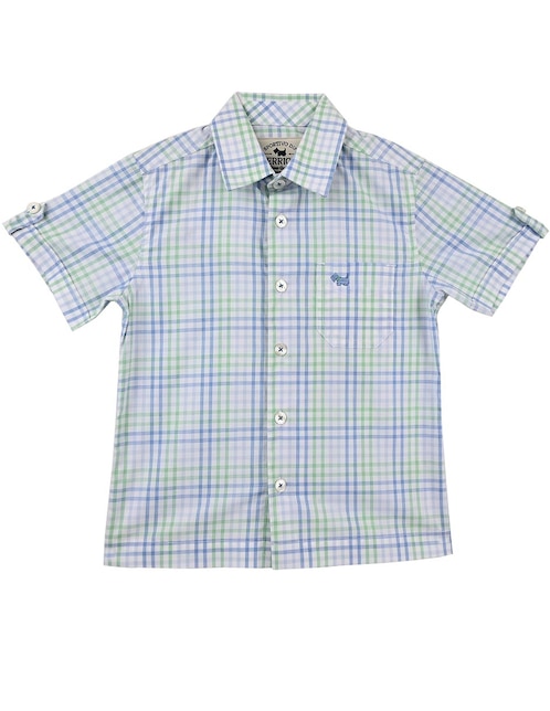Camisa casual Hede de algodón manga corta para bebé niño 1