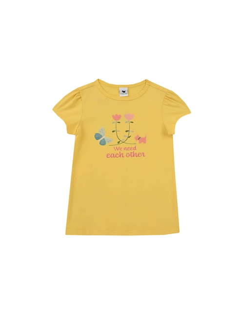Playera Team manga corta para bebé niña 1