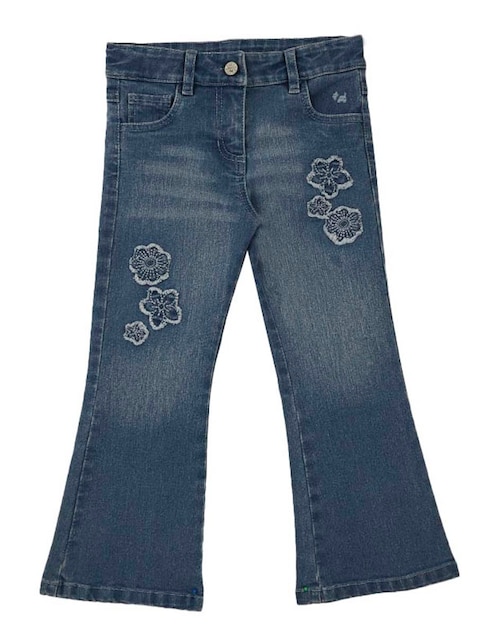 Jeans straight Kristin deslavado para bebé niña 1