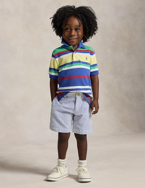 Playera tipo polo de algodón para bebé niño 1