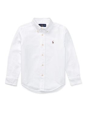 Camisa Casual Polo Ralph Lauren De Algodón Manga Larga Para Niño