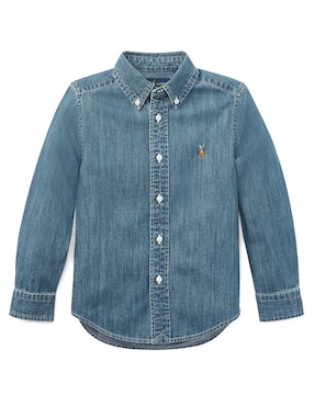Camisa Polo Ralph Lauren manga larga de algodón para bebé