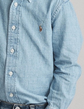 Camisa Polo Ralph Lauren manga larga de algodón para bebé