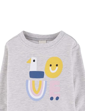 Playera Baby Creysi manga larga para bebé niña