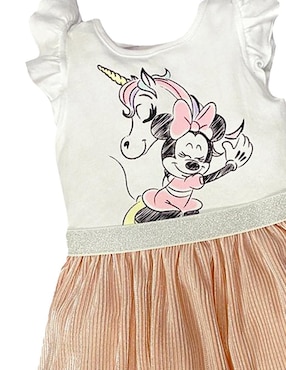 Vestido Disney manga volantes para niña