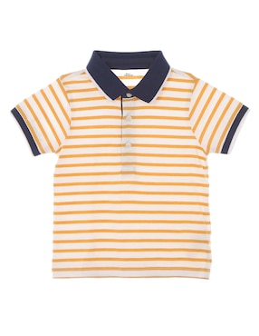 Playera Tipo Polo Mon Caramel De Algodón Para Niño