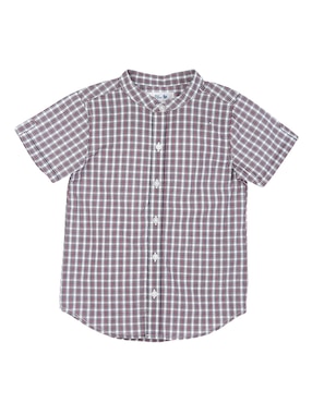 Camisa Casual Mon Caramel De Algodón Manga Corta Para Niño