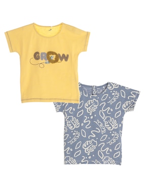 Set Playera Mon Caramel Manga Corta Para Bebé Niño