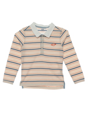 Playera Tipo Polo Mon Caramel De Algodón Para Bebé Niño