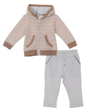 Conjunto Pants Mon Caramel De Algodón Para Niño 2 Piezas