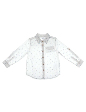 Camisa Casual Mon Caramel De Algodón Manga Larga Para Bebe Niño