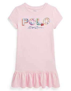 Vestido Polo Ralph Lauren Manga Regular Para Niña