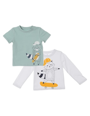 Set Playera Mon Caramel Manga Larga Para Niña