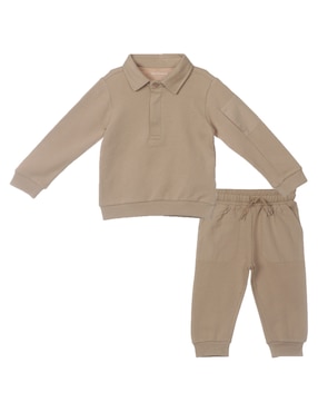 Conjunto Pants Mon Caramel De Algodón Para Bebé Niño 2 Piezas