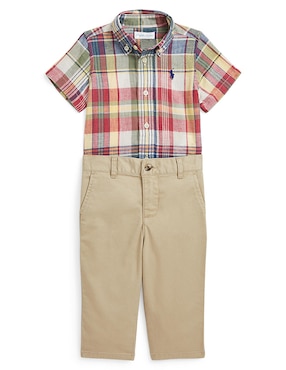 Conjunto Pantalón Casual Polo Ralph Lauren Para Niño 2 Piezas