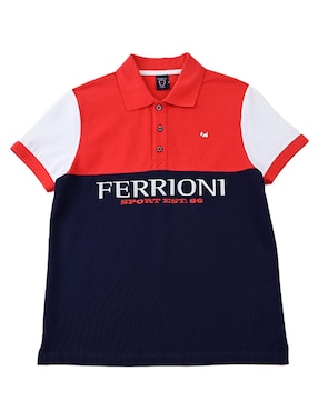 Playera Tipo Polo Ferrioni De Algodón Para Bebé Niño