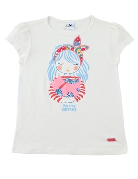 Playera Ferrioni Manga Corta Para Bebé Niña