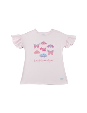 Playera Ferrioni Manga Corta Para Bebé Niña